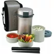 Термос для еды с контейнерами Tiger LWU-B170 Warm Silver