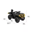 Квадроцикл Can-Am Outlander MAX XT-P 1000R '2023 (Iron Gray/Neo Yellow, , , )